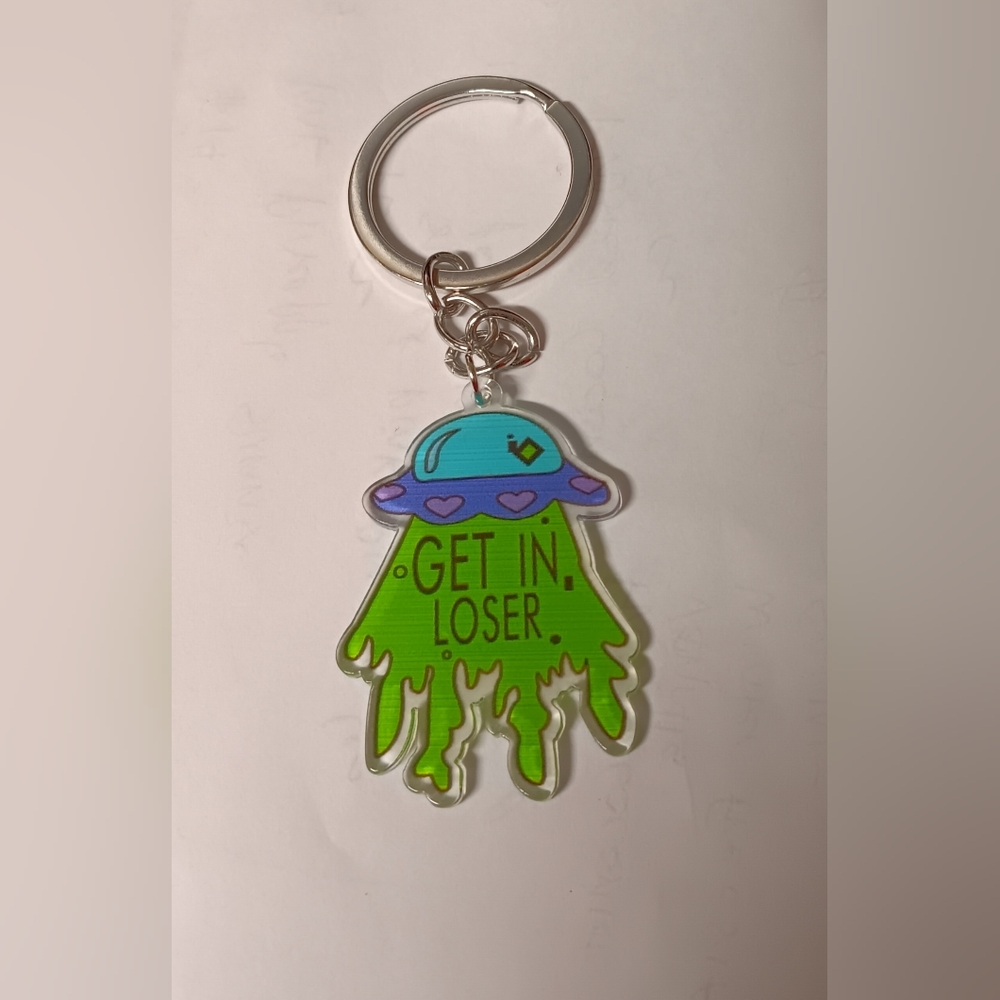 'Get In Loser' Keychain (NEW) - Picture 2 of 2